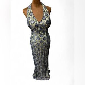 Y2K Whimsigoth Fairycore Vintage Holiday Beaded Embroidered Ball Gown